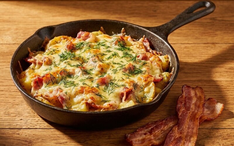 Сковородка «Барбекю с мясом птицы и беконом»