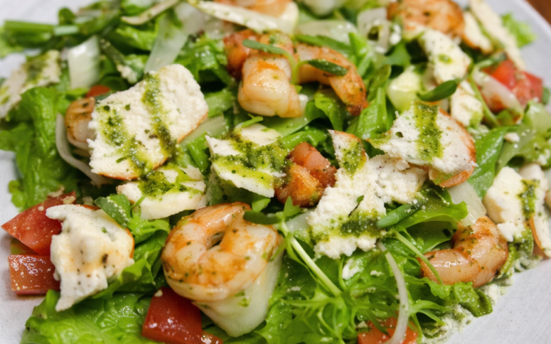 Салат «Цезарь с креветкой»