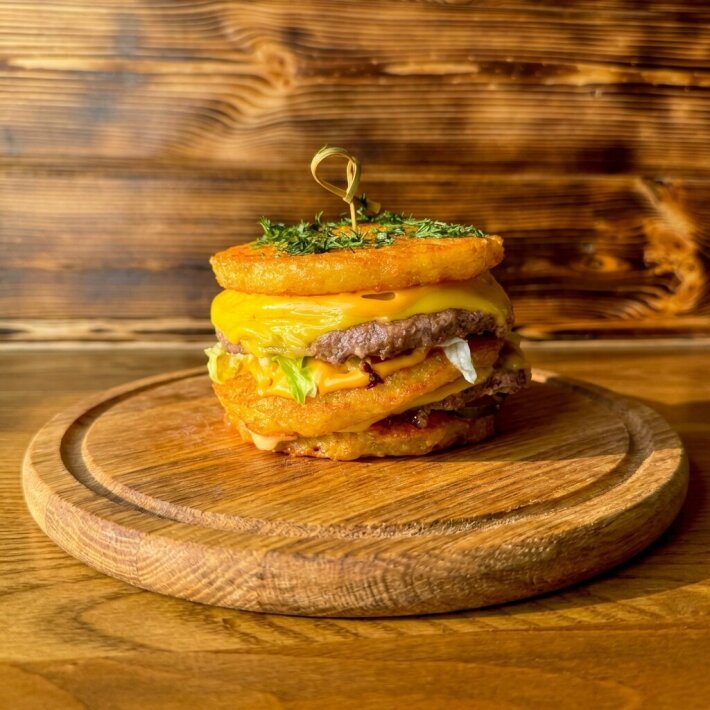 Дранбургер «С двойной говядиной»