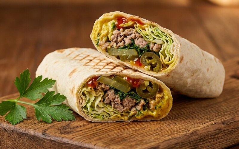 Шаурма «С колбаской по-деревенски»