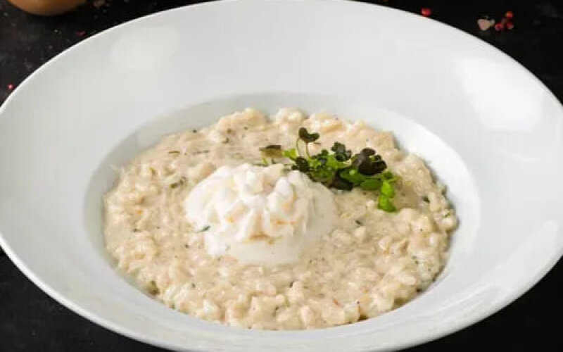 Ризотто с эспумой из пармезана