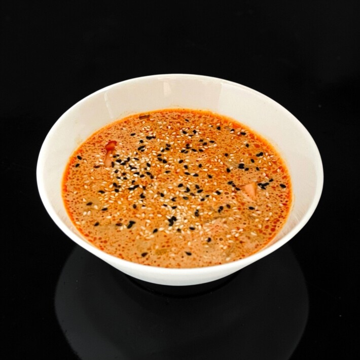 Том ям с креветкой и рисом