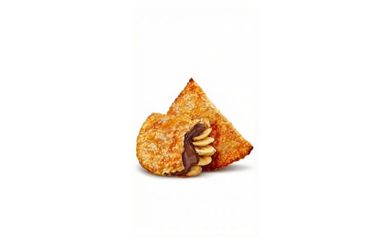 Чебурек с нутеллой и бананом