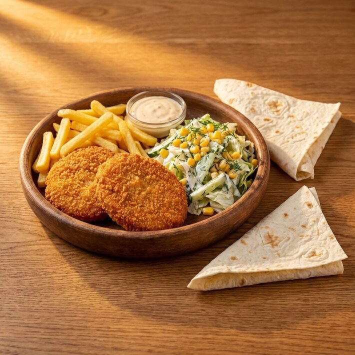 Тарелка «С котлетой из мяса птицы»