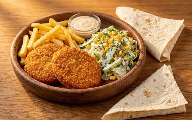 Тарелка «С котлетой из мяса птицы»