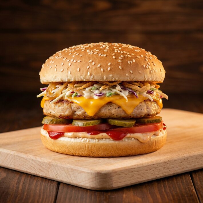 Чизбургер «С куриной котлетой»