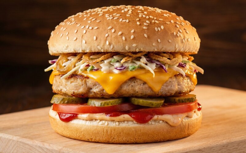 Чизбургер «С куриной котлетой»