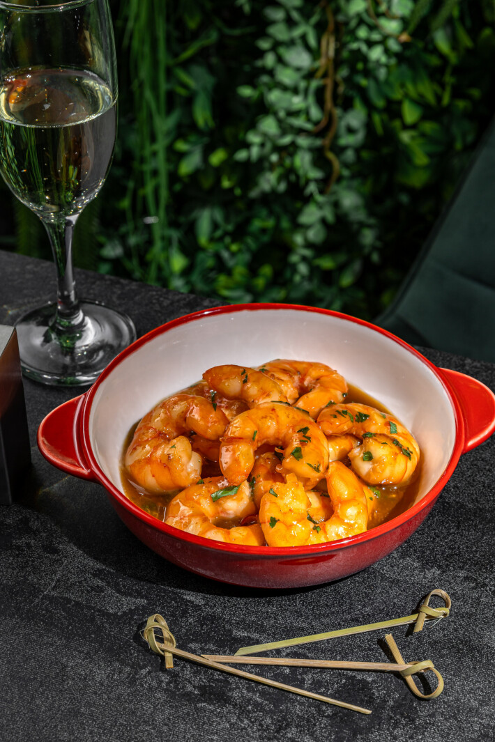 Креветки в соусе юдзу