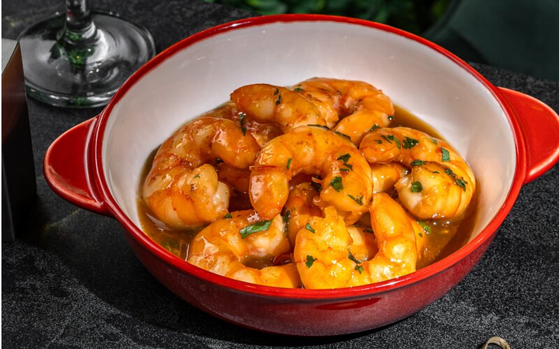 Креветки в соусе юдзу