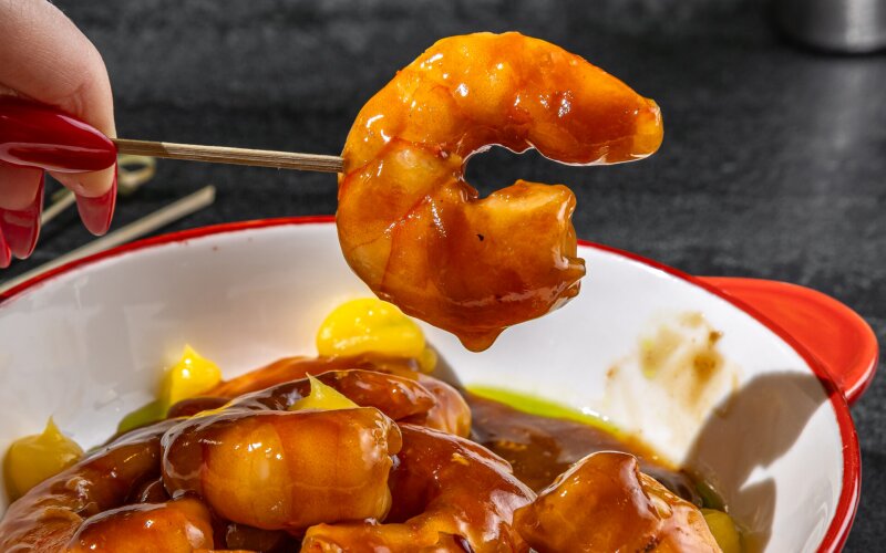 Креветки в соусе терияки