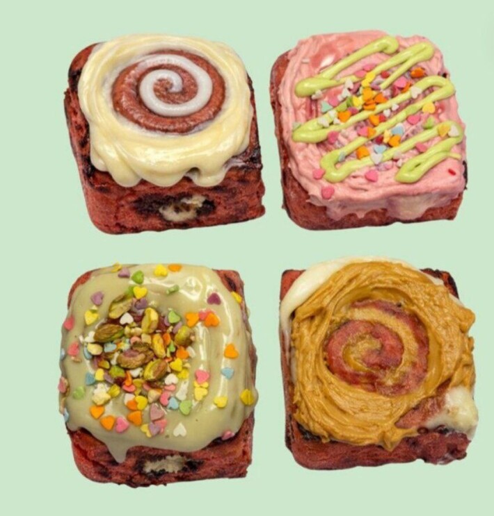 Комбо четырех вкусов Классика и Карамель, Фисташковое сердце и Купидон