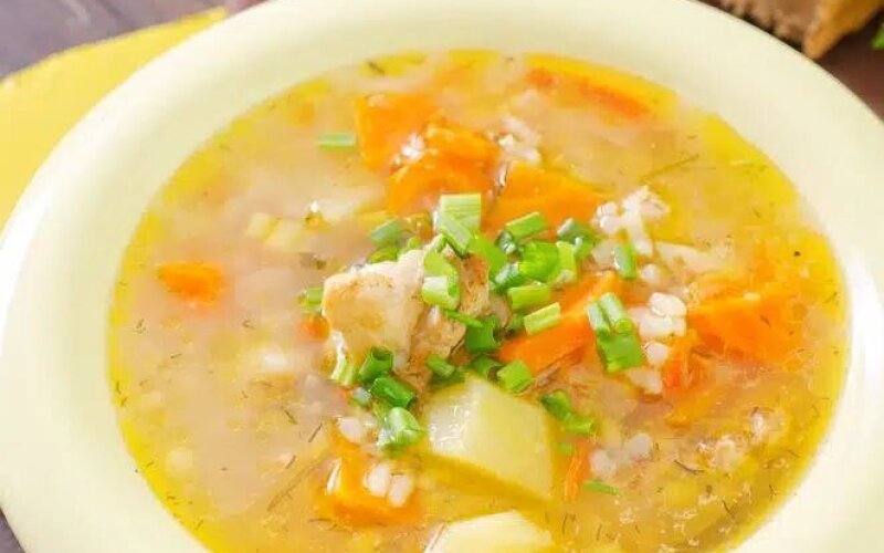 Суп куриный с рисом