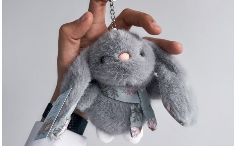Игрушка-брелок «Кролик серый»