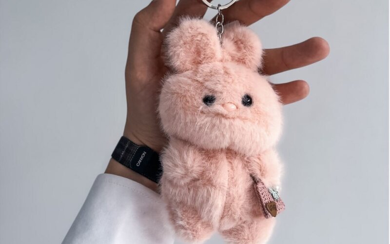 Игрушка-брелок «Зайчик розовый»