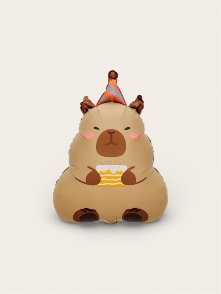 Шар «Капибара с колпаком»