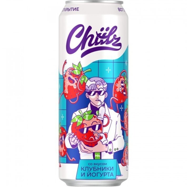 Напиток «Чилз» клубника и йогурт
