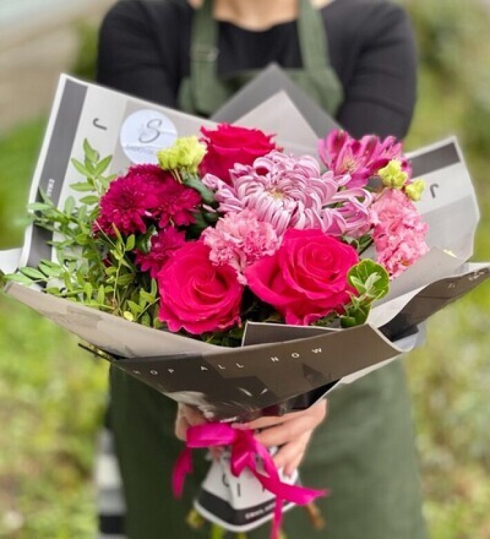 Букет «Малиновое настроение»