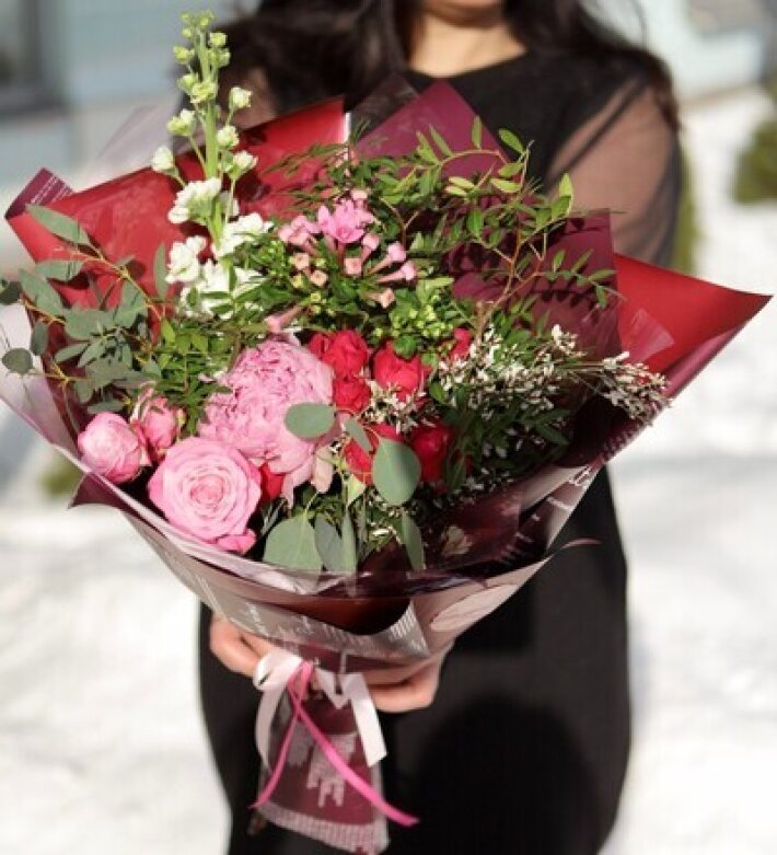 Букет «Малиновый вечер»
