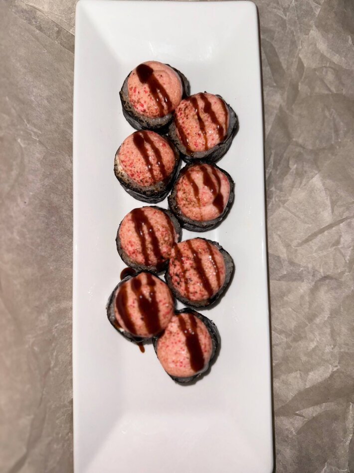 Запечённый ролл с грибами