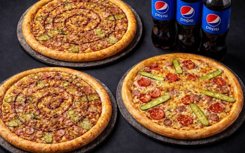 Комбо 3 пиццы + пепси 1.5л