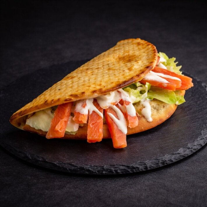 Пита с лососем