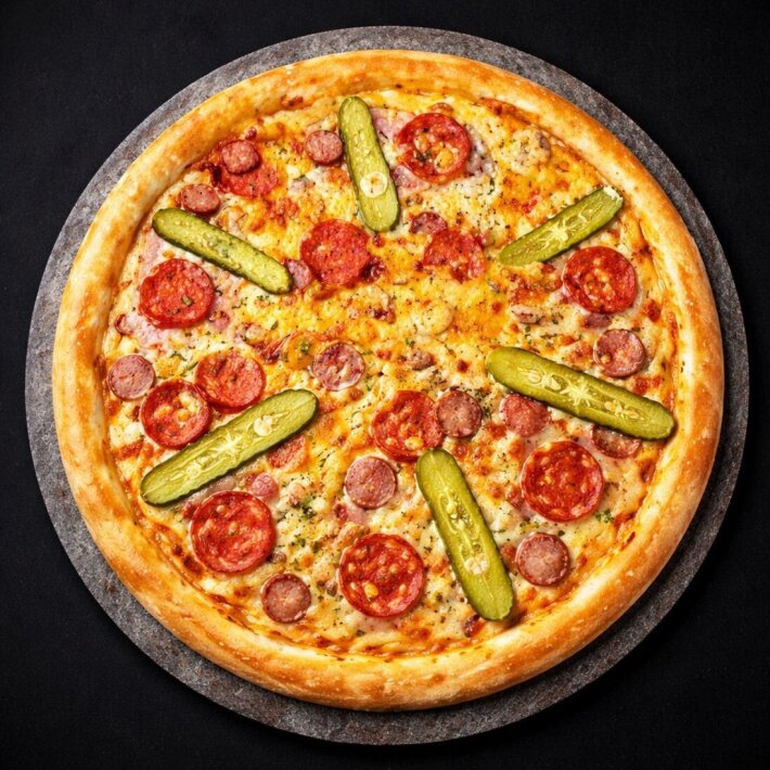 Пепперони с соусом бургер