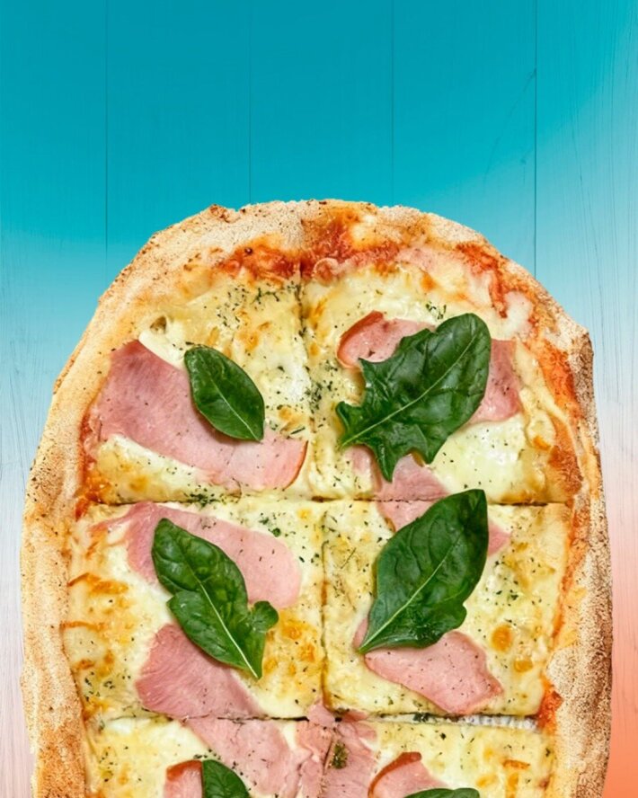 Римская пицца ветчина и сыр