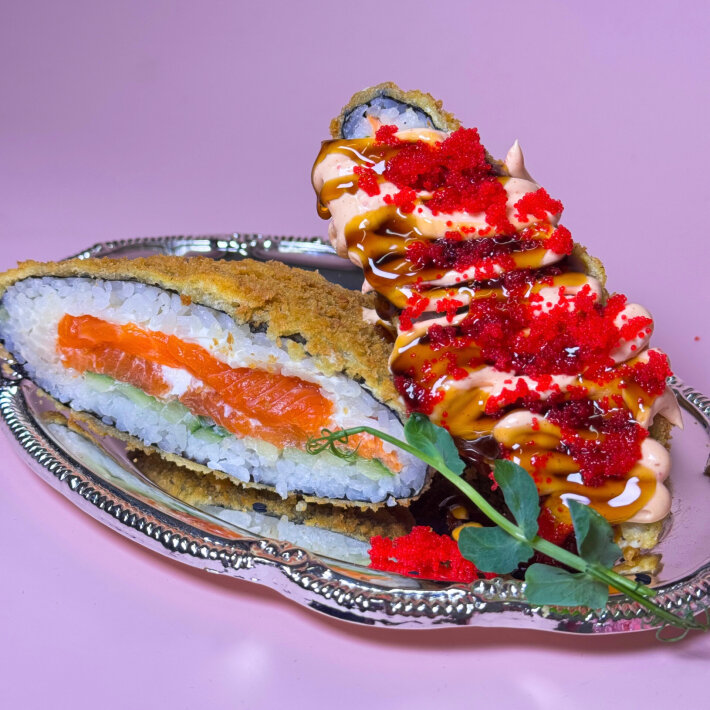 Суши сэндвич с лососем