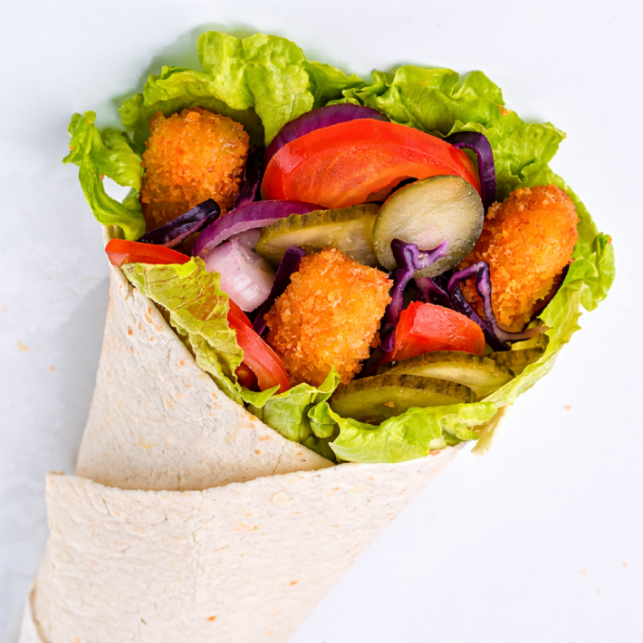 Донер в лаваше с жареным сыром