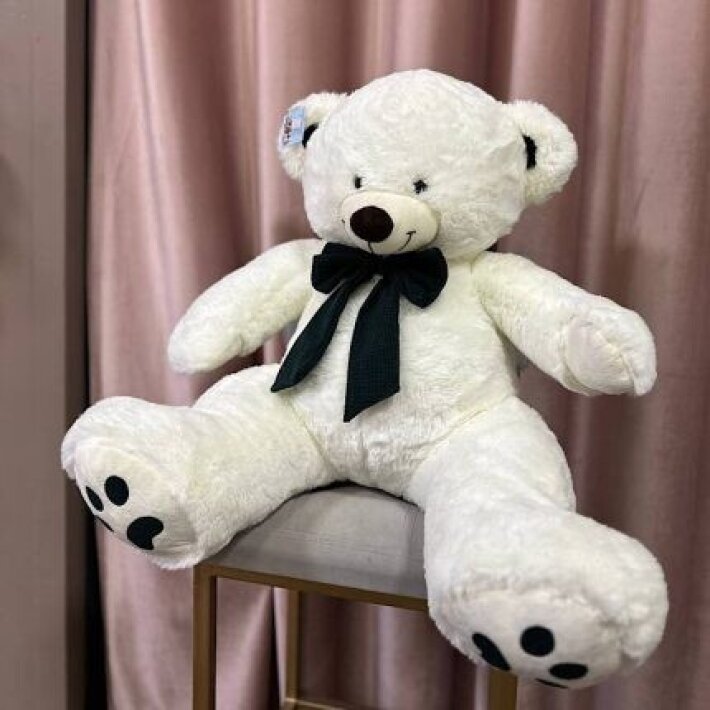 Мягкая игрушка Мишка с черным бантиком