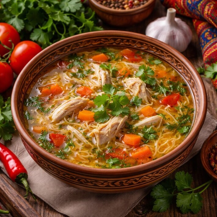 Суп с вермишелью