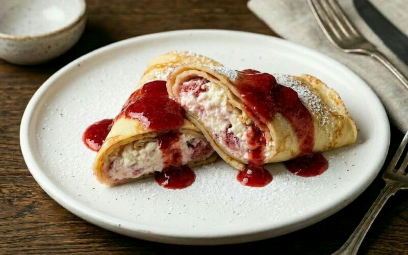 Блин «Клубника с творогом»