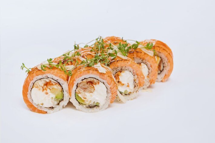 Лосось карамель с угрем