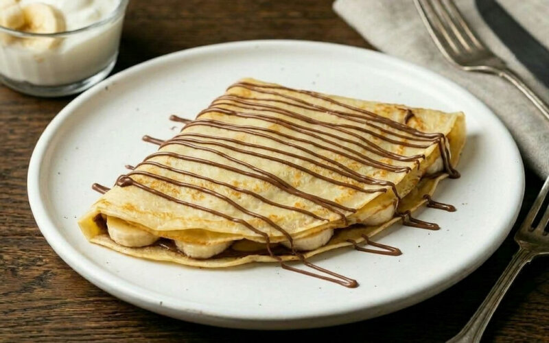 Блин «С бананом и шоколадным топингом»