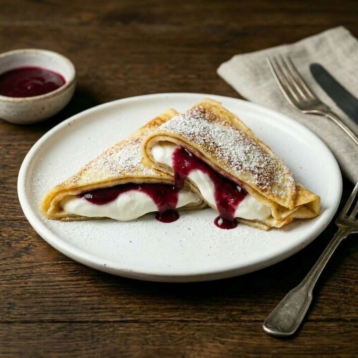 Блин «Лесные ягоды с греческим йогуртом»