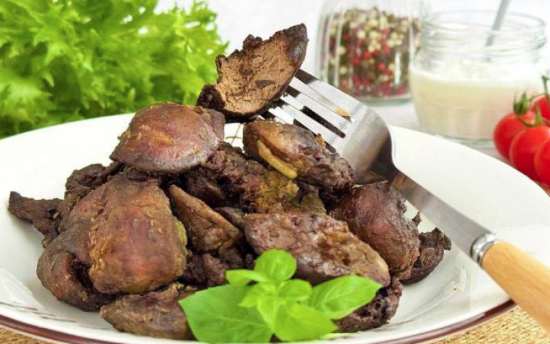 Печень куриная жареная