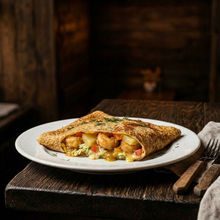 Блин «C креветками»