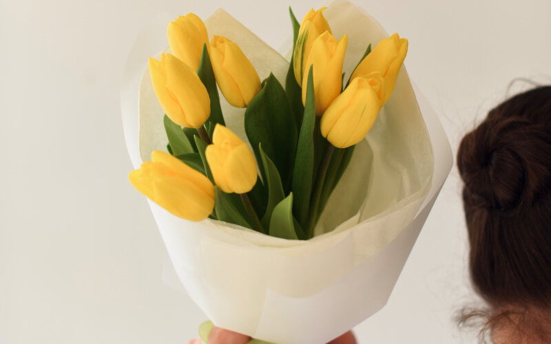 Букет тюльпанов 9 штук