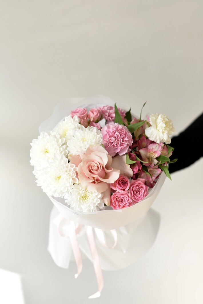 Букет розовое облако