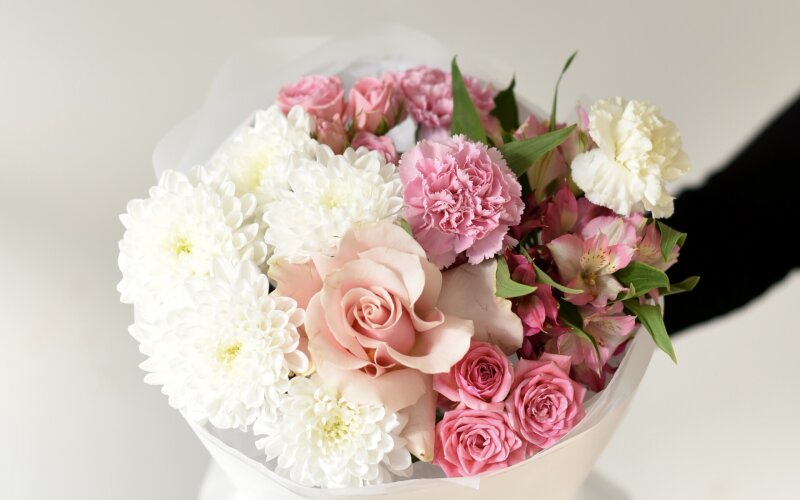 Букет розовое облако