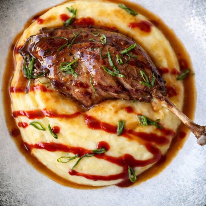 Утиная ножка конфи с картофельным пюре