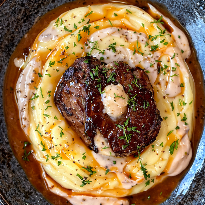 Стейк «Филе-миньон» с картофельным пюре