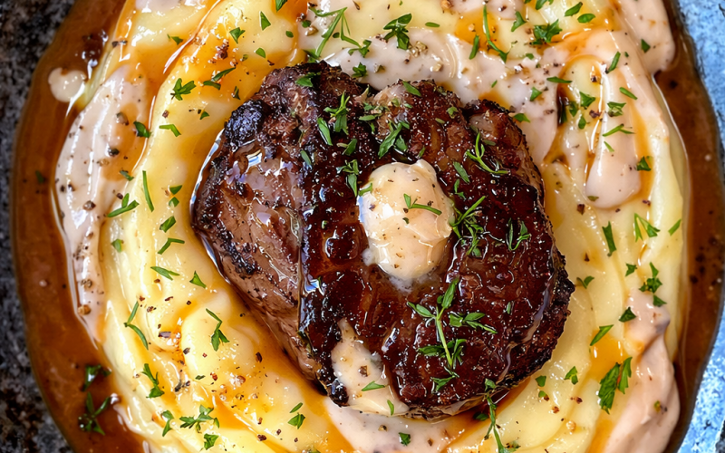 Стейк «Филе-миньон» с картофельным пюре