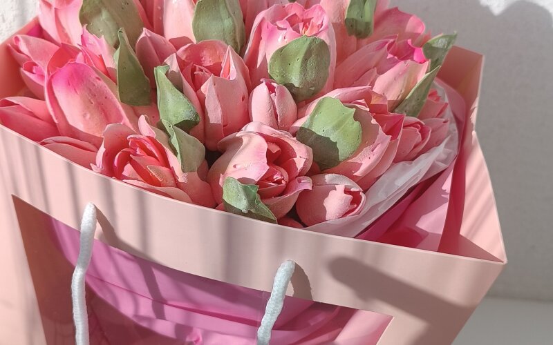 Букет "Зефирные тюльпаны" №4