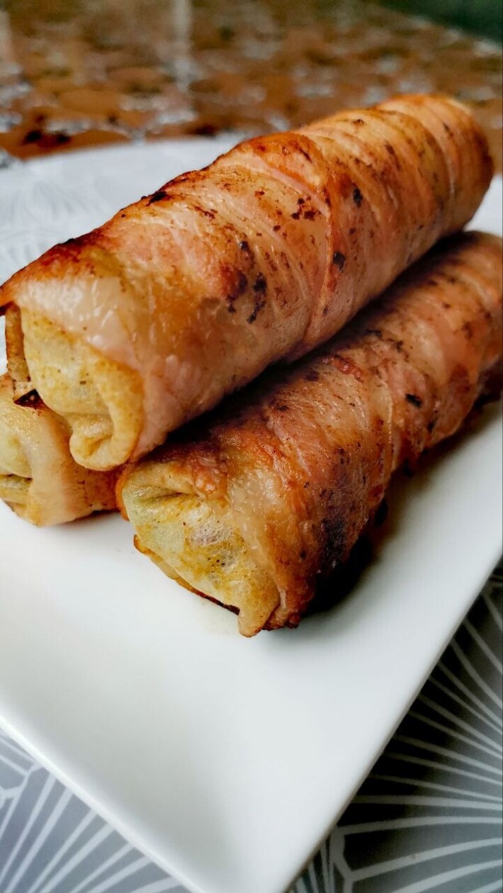 Блины с лисичками в беконе (зам.)