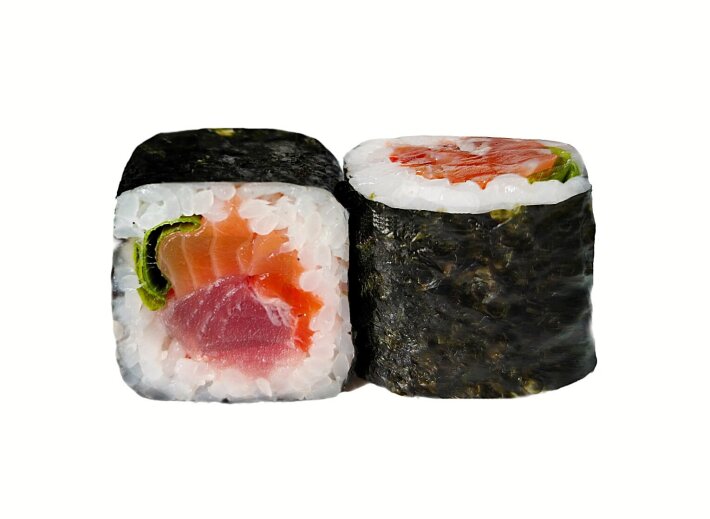 Ролл с тунцом и лососем