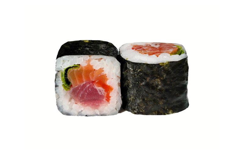 Ролл с тунцом и лососем