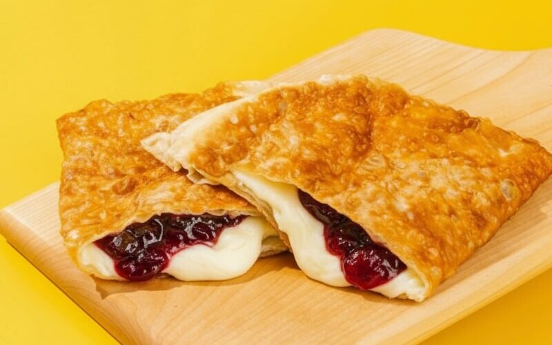 Чебурек-чизкейк с клубникой