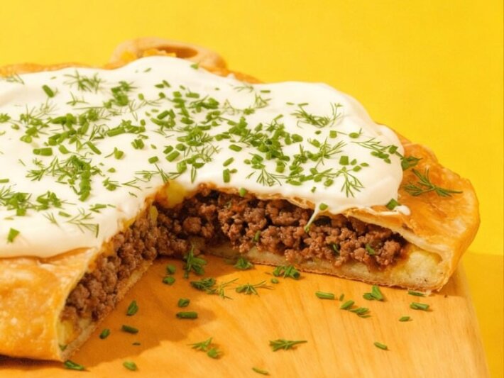 Чебурек-пирог с говядиной