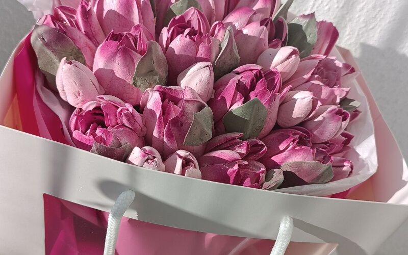 Букет "Зефирные тюльпаны" №4